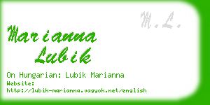 marianna lubik business card